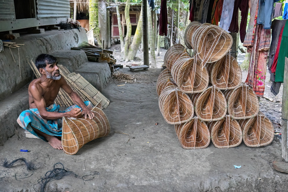 Rural houses in Bangladesh Delta
