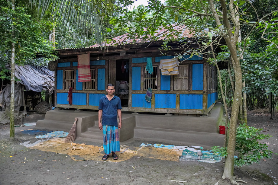 Rural houses in Bangladesh Delta