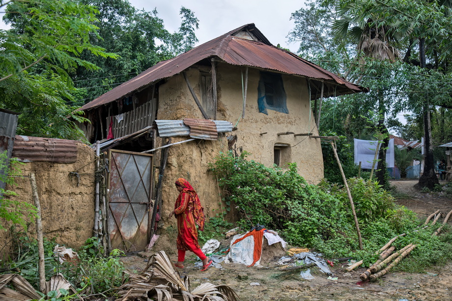 Rural houses in Bangladesh Delta