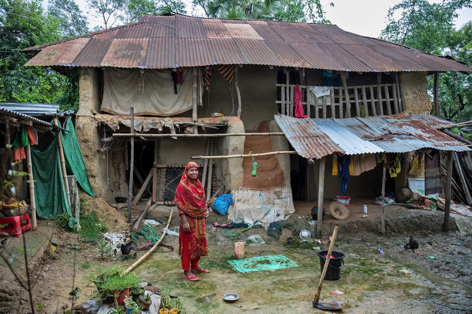 Rural houses in Bangladesh Delta