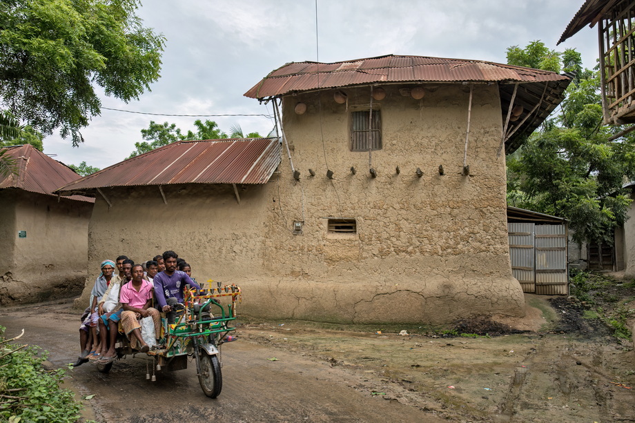 Rural houses in Bangladesh Delta