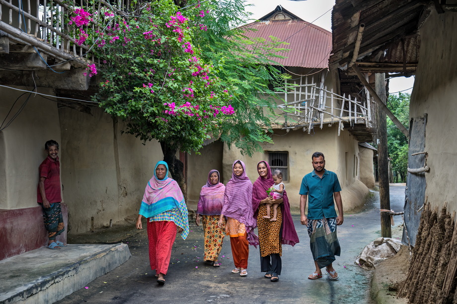 Rural houses in Bangladesh Delta