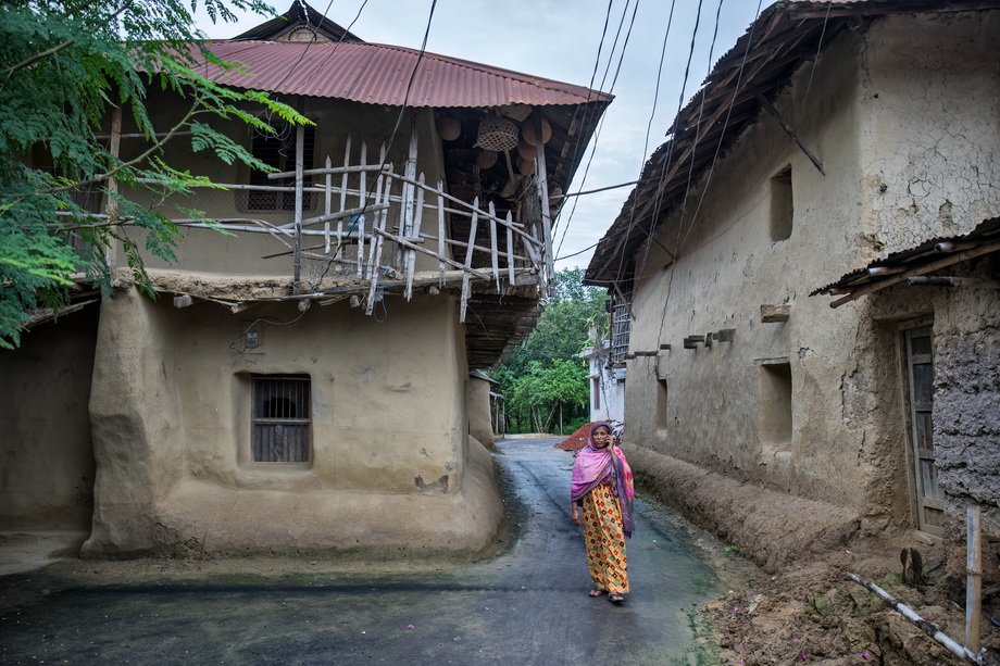 Rural houses in Bangladesh Delta