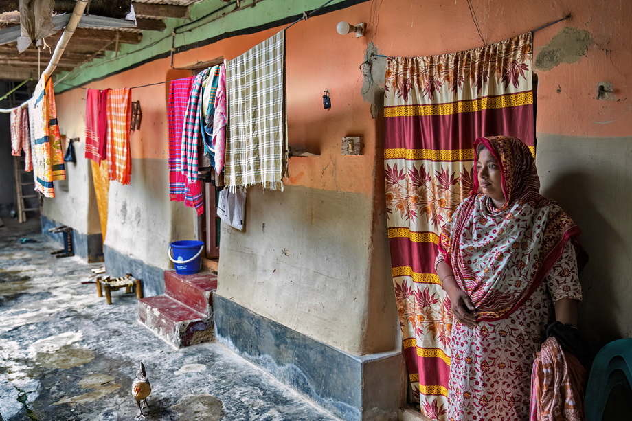 Rural houses in Bangladesh Delta