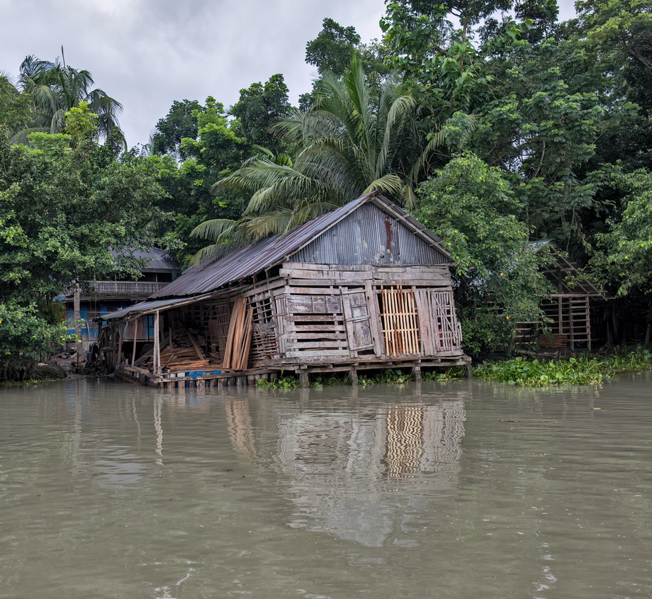 Rural houses in Bangladesh Delta