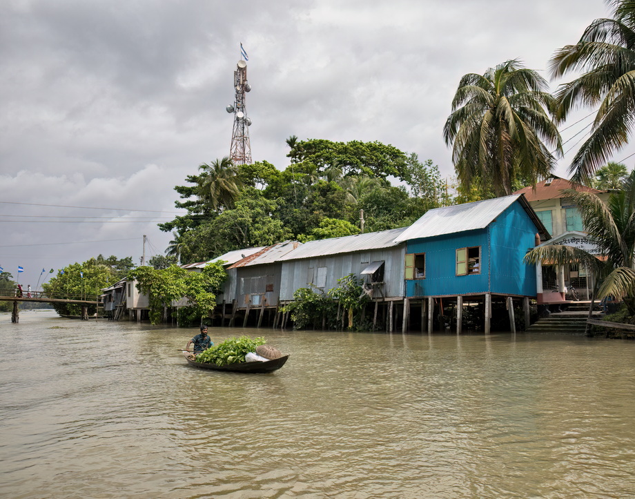 Rural houses in Bangladesh Delta