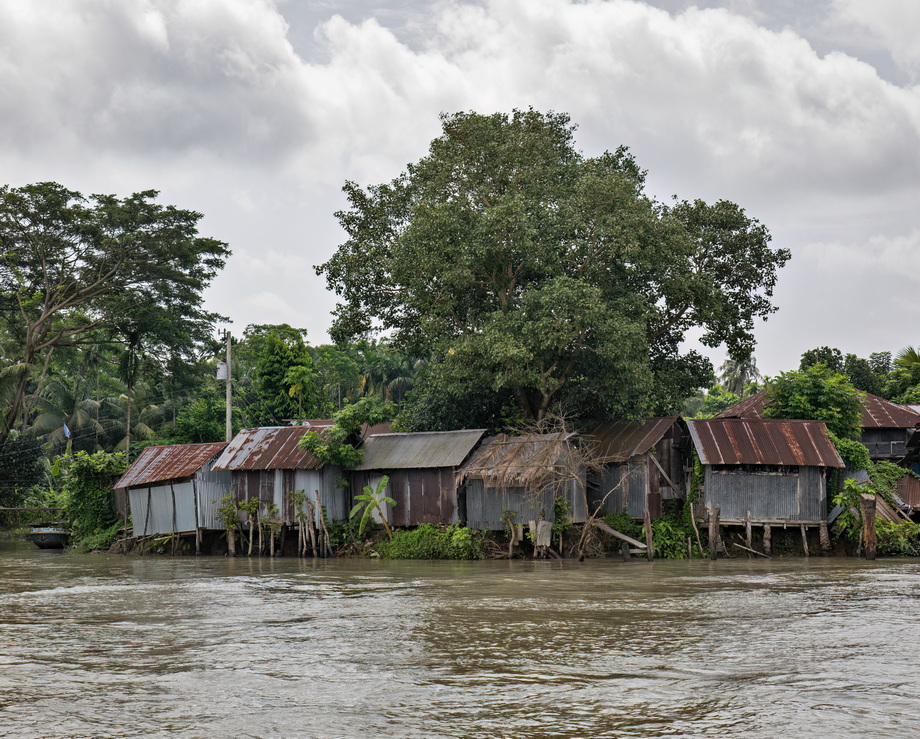 Rural houses in Bangladesh Delta